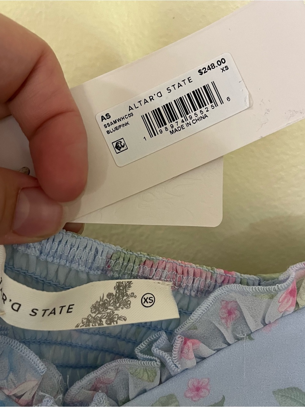 NEW NEW Altar’d State Blue and Pink Rhiannon Floral Maxi Dress Size XS, S, & L - Picture 15 of 16